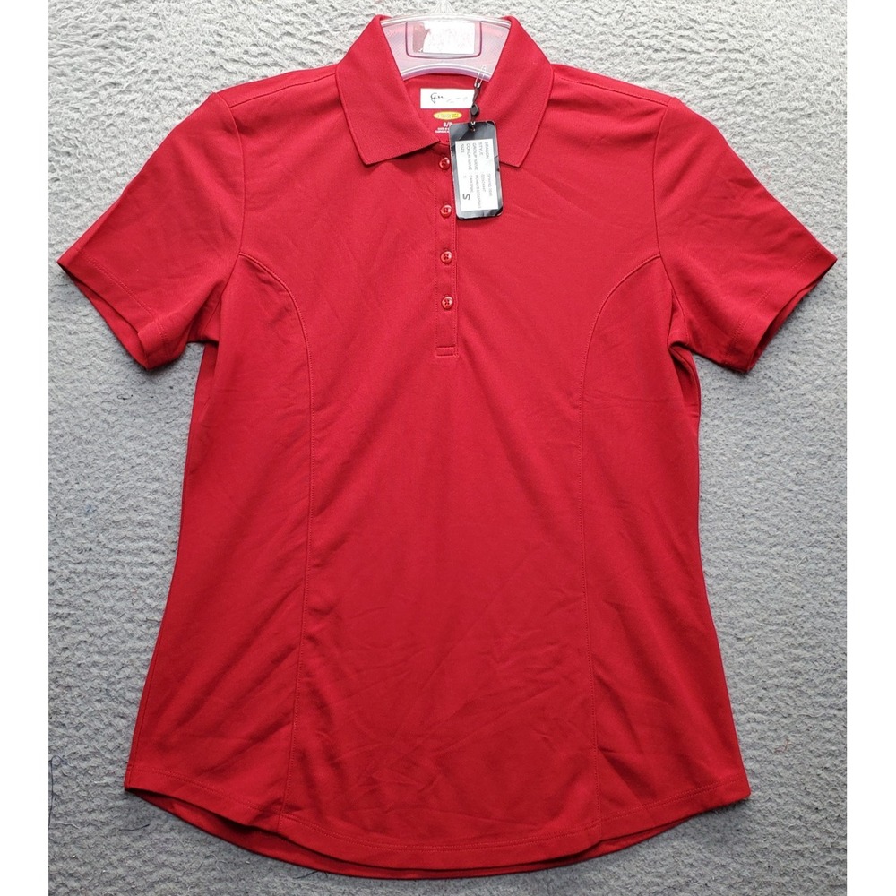 Greg Norman Golf Polo Shirt Womens S Red PlayDry Performance Popover G2S5K447